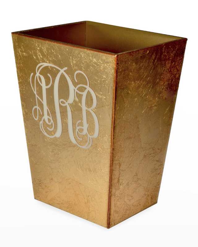 Eos Monogram Straight Wastebasket with Liner